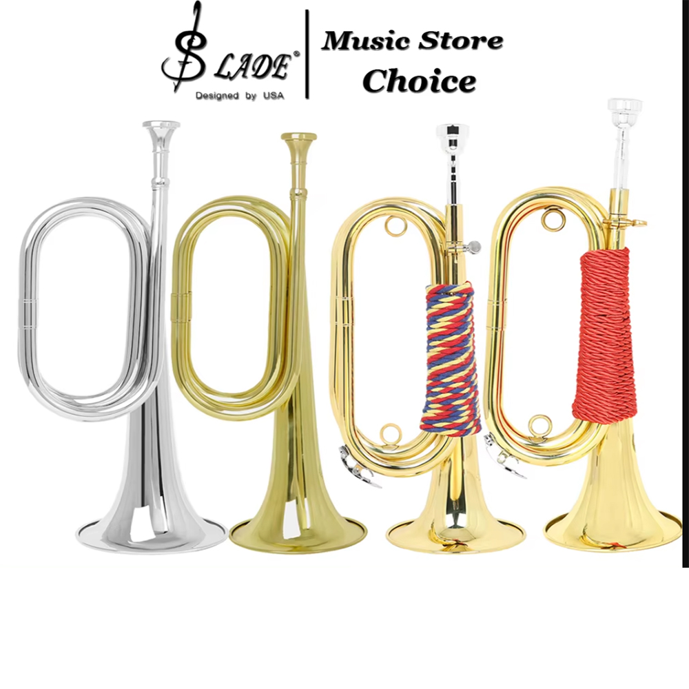 Musical Instrument Bugle - Bb Mini Bugle Trompet Messing Goud