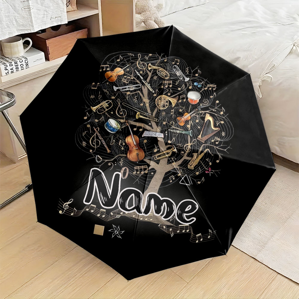 Musical Instrument And Names - Paraplu met gepersonaliseerde naam, 
