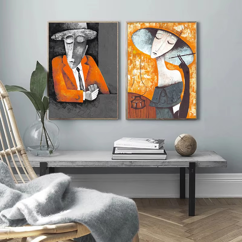 Abstract Picasso Kunstwerk Man - Picture Of Musical Instrument recensie en prijs