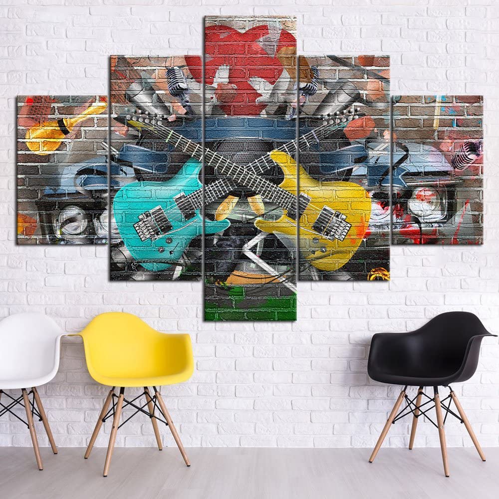 Ingelijste 5 Stuks Muziekinstr - Picture Of Musical Instrument recensie en prijs