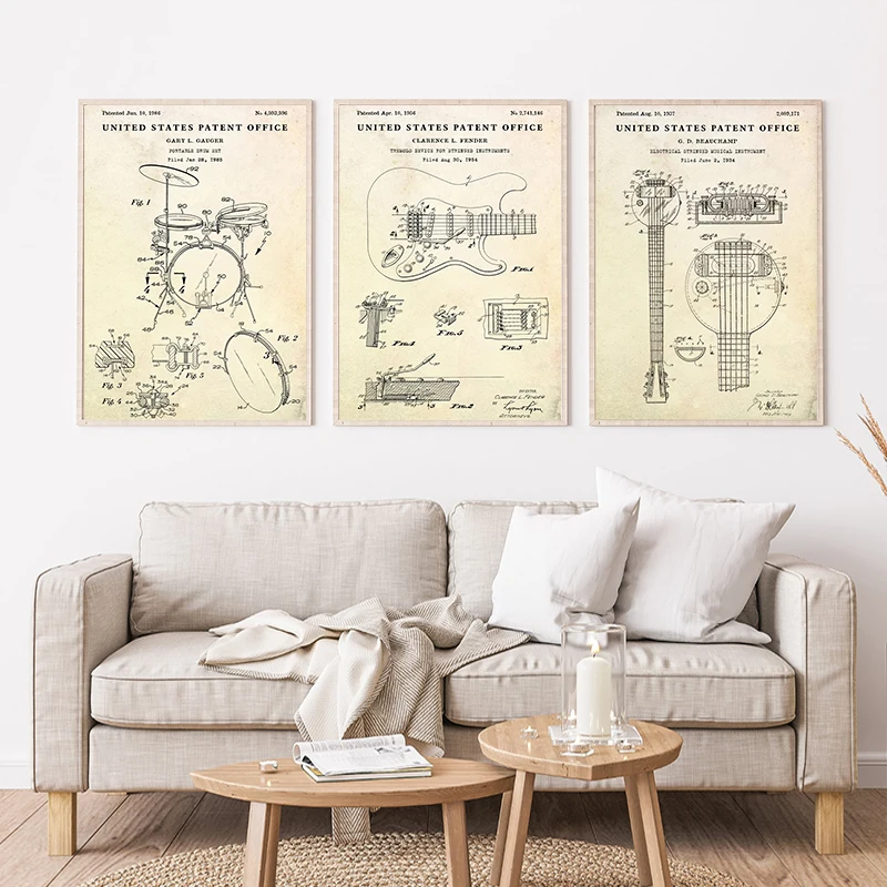 Patent Vintage Muziekinstrumen - Picture Of Musical Instrument recensie en prijs